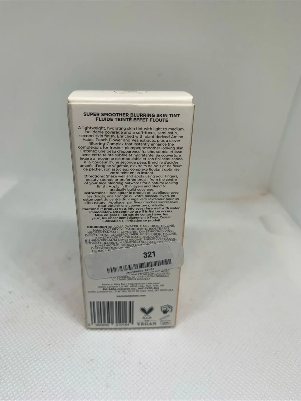 ICONIC London Super Smoother Blurring Skin Tint in Warm Medium NIB